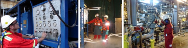 Engineers carrying out commissioning engineering for oil & gas projects